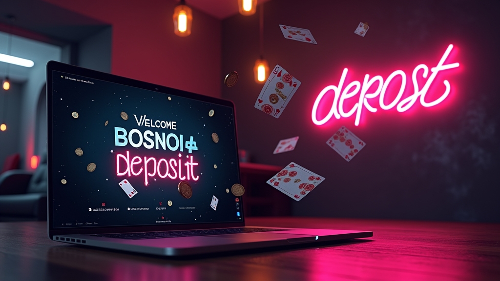 Casino-Lobby mit Bonuskarten und Hinweis auf Bonus ohne Einzahlung
